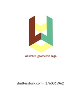 abstraktes geometrisches Logo auf weißem Hintergrund. Vektorgrafik