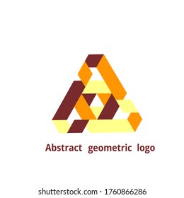 abstraktes geometrisches Logo auf weißem Hintergrund. Vektorgrafik