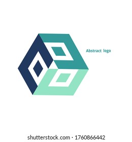 abstraktes geometrisches Logo auf weißem Hintergrund. Vektorgrafik
