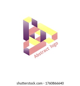 abstraktes geometrisches Logo auf weißem Hintergrund. Vektorgrafik