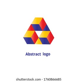 abstraktes geometrisches Logo auf weißem Hintergrund. Vektorgrafik