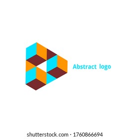 abstract geometric logo on a white background. Vector illustration