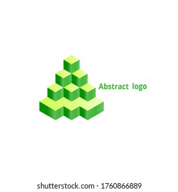 logotipo geométrico abstracto en un fondo blanco. Ilustración del vector