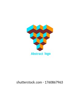 abstraktes geometrisches Logo auf weißem Hintergrund. Vektorgrafik