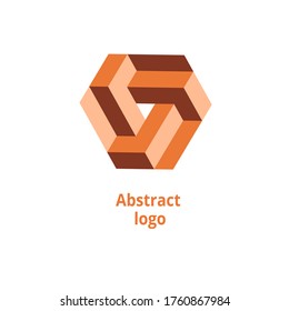 abstract geometric logo on a white background. Vector illustration