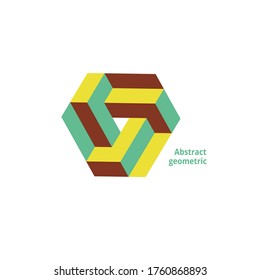 abstraktes geometrisches Logo auf weißem Hintergrund. Vektorgrafik