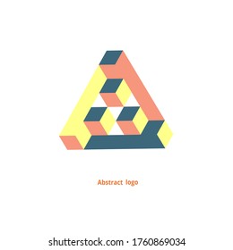 logotipo geométrico abstracto en un fondo blanco. Ilustración del vector