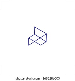  abstract geometric logo outline frame design