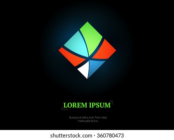 Abstract geometric logo. Simple design element. Vector illustration.