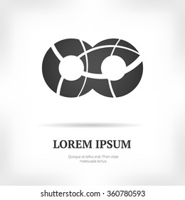 Abstract geometric logo. Simple design element. Vector illustration.