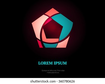 Abstract geometric logo. Simple design element. Vector illustration.