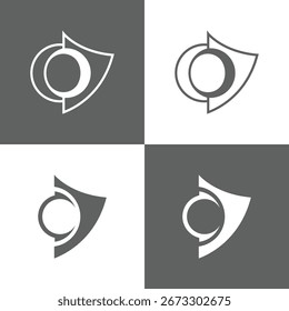 abstract geometric logo symbol set for technology and finance