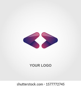 abstract geometric logo template color design 