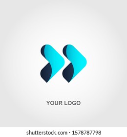 abstract geometric logo template color design 