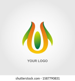 abstract geometric logo template color design 