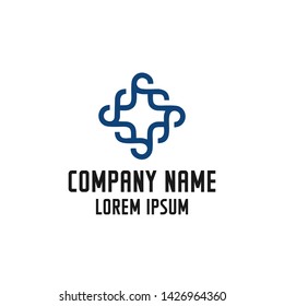 Abstract geometric logo template design