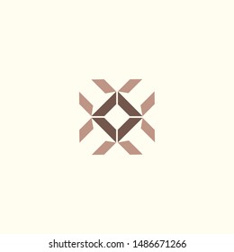 abstract geometric logo : vector design for IT-company