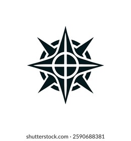 Abstract geometric logo vector element.