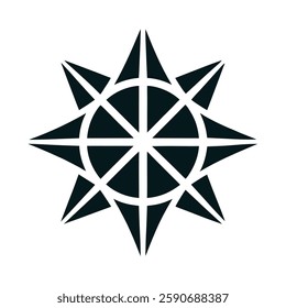 Abstract geometric logo vector element.
