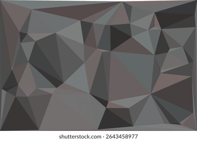 Abstract geometric low poly background in grey and brown tones.