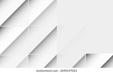 Fondo geométrico abstracto de bajo poli. fondo de paisaje blanco y gris con decoración de triángulo. Ilustración vectorial