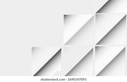 Fondo geométrico abstracto de bajo poli. fondo de paisaje blanco y gris con decoración de triángulo.