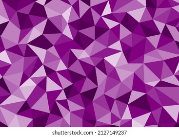 Abstrakter geometrischer, Low-Poly-Stil-Vektorgrafik-Hintergrund. Violet zufällige Farbe Abstrakter Dreieck-Vektorgrafik. 