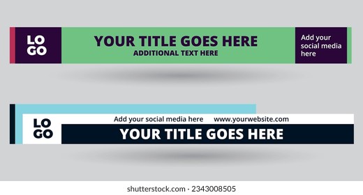 Abstract geometric lower third banner template design vector illustration