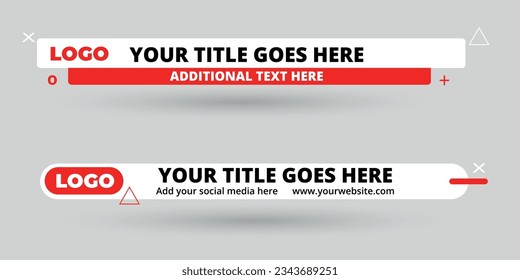 Abstract geometric lower third banner template design vector illustration