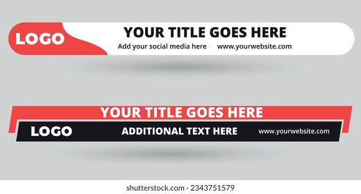 Abstract geometric lower third banner template design vector illustration