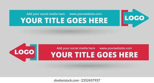 Abstract geometric lower third banner template design vector illustration