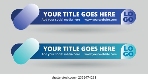 Abstract geometric lower third banner template design vector illustration