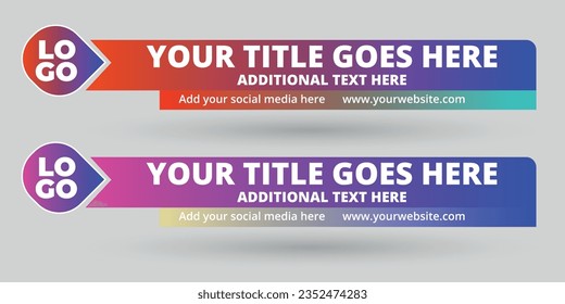 Abstract geometric lower third banner template design vector illustration