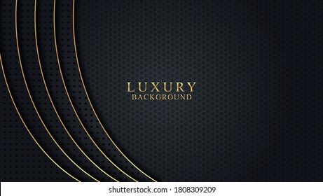 Abstract geometric luxury background with polygonal, dots and gold elements design template. Eps 10