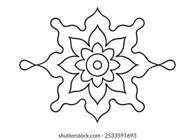 Abstract Geometric Mandala Design for Meditation and Art Projects