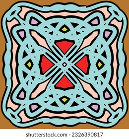 Abstract geometric mandala vintage ethnic seamless pattern ornamental