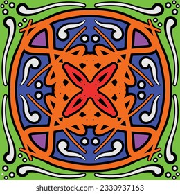 Abstract geometric mandala vintage ethnic seamless pattern ornamental