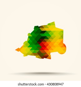 Abstract geometric map Vatican background consisting of triangles