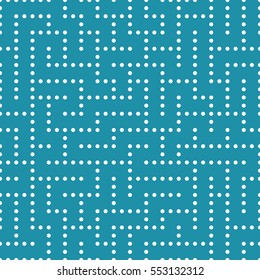 abstract geometric maze blue pattern