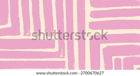 Abstract Geometric Maze Patterns — Minimalist Backgrounds in Pink. Trendy vector illustration.