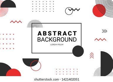 Abstract Geometric Memphis Background Template