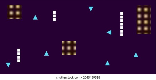 abstract geometric memphis background with triagle