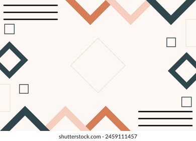 Abstract Geometric Memphis Shape Background Vector Template Illustration