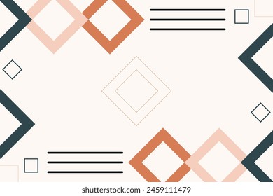 Abstract Geometric Memphis Shape Background Vector Template Illustration