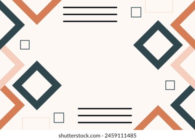 Abstract Geometric Memphis Shape Background Vector Template Illustration
