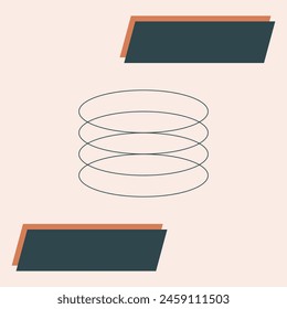 Abstract Geometric Memphis Shape Background Vector Template Illustration