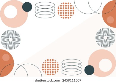 Abstract Geometric Memphis Shape Background Vector Template Illustration
