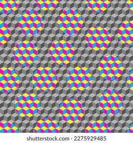 Resumen del patrón de estilo Memphis geométrico. Imagen del vector