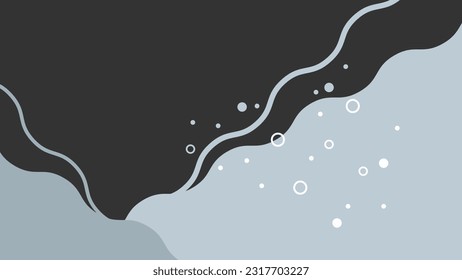 Abstract Geometric Memphis Wavy Background. Dynamic geometric shapes compositions. Flat and clean style. Applicable for any graphic works.