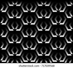 Abstract geometric metal structure background pattern - Illustration,hexagon element, white background, Pattern, Geometric Shape, wallpaper, Vector